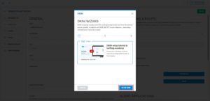 Follow the guide, choose ”Setup DKIM”